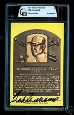 Ted Williams HOF Auto Postcard (Boston Red Sox)